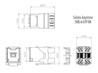 Keystone CAT6 UTP RJ45 černý SOLARIX 25286601