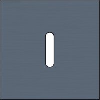 Jednoduchý čelní panel, NIKO Rocker alu BLUE GREY BRUSHED 226-56101