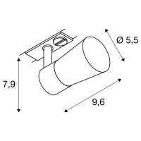 PURI 2.0 Cone, 1~ Spot, GU10, 1x max. 6W, bílá SLV 1008248