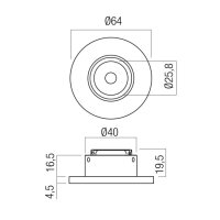 XLOOP 25 RECESSED FIXING SYSTEM with VIS
