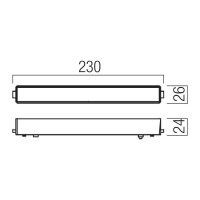 XTINY MAGNETIC LINEAR FLOODLIGHT 230mm 1