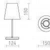 NYC/CONNY 15/15 stolní Polycotton bílá/chrom 230V E27 7W RENDL R14047