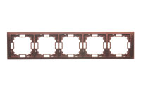 Rámeček 5-násobný Neos, Mahagon KONTAKT SIMON BMRC5/050