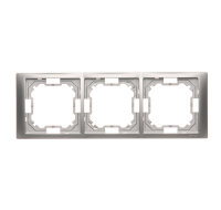 Rámeček 3-násobný Neos, stříbrná matná metalizované KONTAKT SIMON BMRC3/43