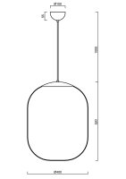 Závěsné svítidlo TANIA S2 41W IP40 4K NZ3h SKLO OPAL černá OSMONT TAN68781