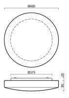 Přisazené svítidlo EDNA 5 24W IP43 3K NZ3h SKLO OPAL bílá OSMONT EDN51902