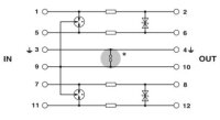 Zásuvný svodič pro přepěťovou ochranu PT 2X2-12DC-ST PHOENIX CONTACT 2838254