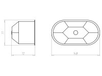 Krabice dvojitá protihluková spojovací hl.70 mm, do dutých stěn KAISER 9069-94