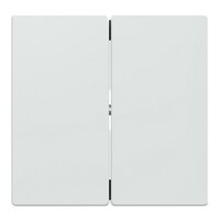 Dvojitá klapka, Merten System M, active white, termoplast lesklý 432525