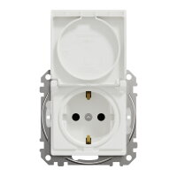 Sedna D/E Zásuvka 230V 16A Schuko IP44, Bílá SCHNEIDER SDD211024
