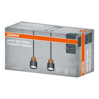 LED SPOT SECTORAL BLACK 2XGU10 PENDANT OSRAM 4099854588785