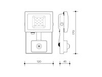 Svítidlo se senzorem VANA SMD S 10W LEDMED LM32300006