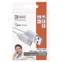 Kabel USB 2.0 A/M-C/M 0,2M bílý Emos SM7024W