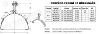 Podpěra vedení na hřebenáče PV 15d Cu (měď) TREMIS V805