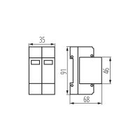 Přepěťová ochrana KSD-T1T2 275/120 1P+N 23922 Kanlux