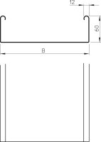 OBO MKSU 630 A2 Kabelový žlab MKSU neděrovaný 60x300x3000 Nerez ocel