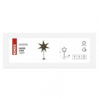 Vánoční hvězda papírová se stojánkem, zelená, 45 cm, vnitřní EMOS DCAZ13