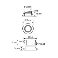 EsyLux EO10298974 Svítidlo ELSA-2 DL 68 OP 100° 500 840 WH