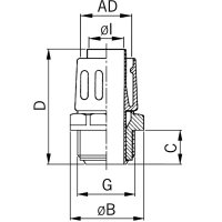 Hadicová spojka otočná, palstová, pro průměr 17,0mm, M14 AGRO 5020.014.020