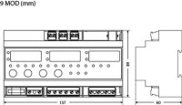 3F síťový analyzátor ENA3D, kontakty 3xNO, 230V AC, montáž na DIN ETI 004656579