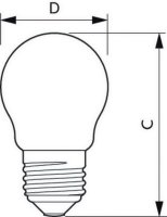LED žárovka PHILIPS MASTER LEDLuster DT 5.9-60W E27 927 P45C