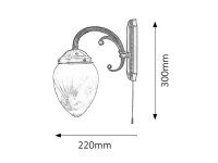 Annabella E14 1x 40W IP20 bronz RABALUX 8631