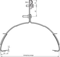 Podpěra vedení DEHNQUICK Cu pro prům. 6-10mm, nastavitelný rozsah 120-240mm