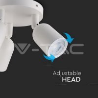 3*GU10 Wall Fitting  White