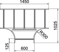 OBO LT 1160 R3 FT Díl T pro kabelový žebřík 110x600 Ocel žár.zinek