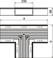 OBO WDK T100230GR Díl T pro kanál WDK 600x230x100 kamenná šeď