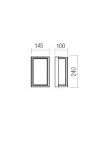 Nástěnné svítidlo QUADRIS AP LED COB 12W CO 3000K REDO 90534