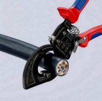 KNIPEX 9531250 ráčnové nůžky na AL a CU kabely do průměru 32mm / 240mm2 RN 32 KN