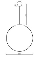 Závěsné svítidlo ISIS P5 PM-M 48W IP40 3K ON/OFF PMMA chrom OSMONT ISI60170