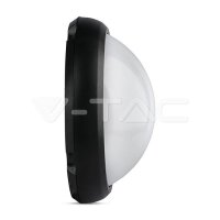 12W Dome Light Fitting Black Body Round Warm White Waterproof, VT-8015 SKU1349