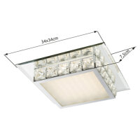 Stropní svítidlo MARGO chrom LED 18W 230V, 1000lm, 4000K GLOBO 49355-18