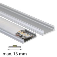 Přisazený hliníkový profil PI, ohebný, 14x6mm, mléčný difuz, 2m