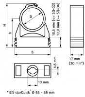 BIS starQuick Objímka M6 (šedá) 28-32mm