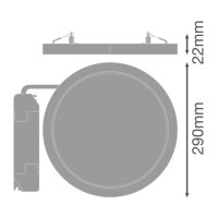 DOWNLIGHT UNIVERSAL DALI D300 V 22W ML 83040 WT LEDVANCE 4099854541377