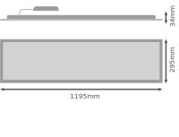 PANEL ECO HLO 1200x300 34W 865 LEDVANCE 4099854603129