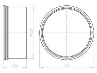 Prodlužovací prstenec, HaloX 100, výška 50 mm, do betonu KAISER 1281-50