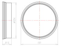 Prodlužovací prstenec, HaloX 100, výška 25 mm, do betonu KAISER 1281-25