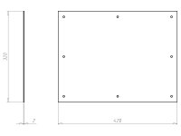 Víko vodotěsné s neopren těsněním 420x320x2 mm, do betonu KAISER 9917.03
