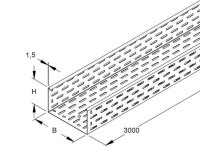 Kabelový žlab těžký, 110x300x3000 mm, t=1,5 mm, děrovaný NIEDAX RS 110.300 F