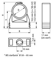 starQuick Objímka M6 (šedá) 14-16MM WALRAVEN 0854615