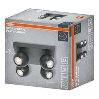 LED SPOT SPHERAL BLACK 4XGU10 PLATE OSRAM 4099854588464