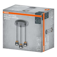 LED SPOT SECTORAL BLACK 3XGU10 PENDANT CENTRAL OSRAM 4099854588860