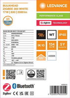 BULKHEAD ROUND ZIGBEE RD ZB 300 P 17W 840 WT LEDVANCE 4099854800559