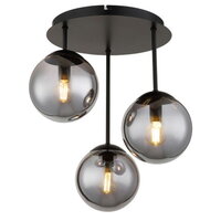 Stropní svítidlo HARMON černá matná 3x E14, max. 25W LED 230V GLOBO 47441-3S