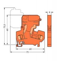 2vodičová pojistková svorka pro pojistkovou vložku G 5x20 mm, oranžová