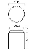 Přisazené svítidlo ALKOR 2 LED-1L10C03KN02/406 4000 5W IP44 OSMONT 67599